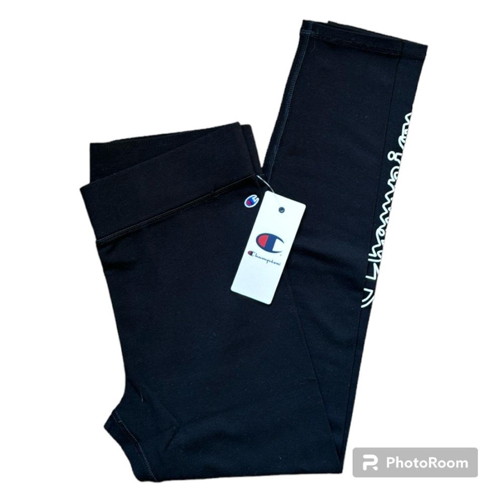 Champion Womens High Rise Leggings Logo print Inseam 27.5”